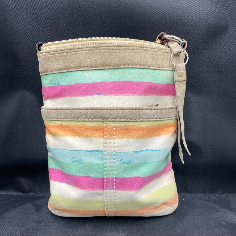 Coach Pastel Striped Cross Body - Picture 2 of 7